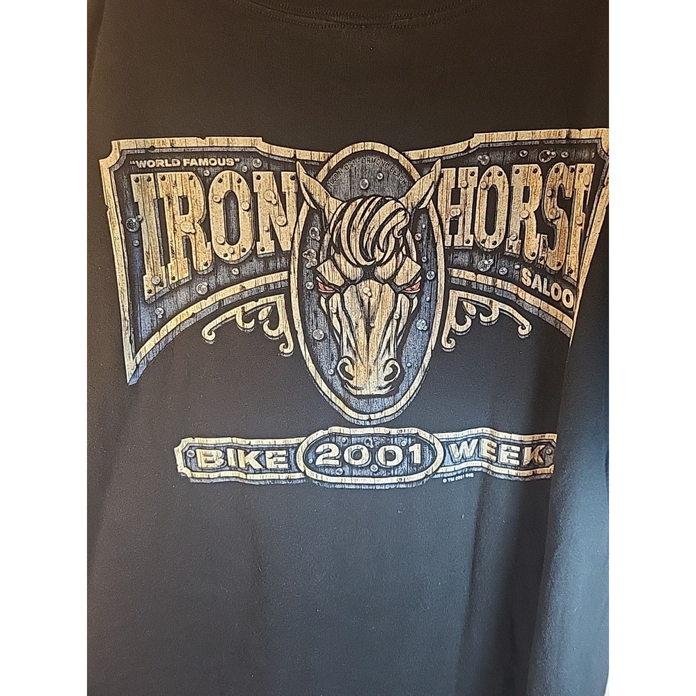 Vintage Iron‎ Horse Saloon 2001 Bike Week 2XL Double Sided Pocket Tee